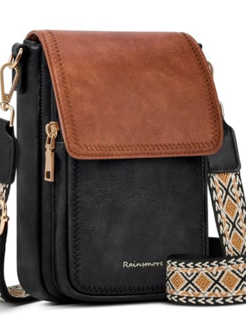 🆕 RAINSMORE Crossbody Bag for Women Vegan Leather Small Wallet Purses for Women